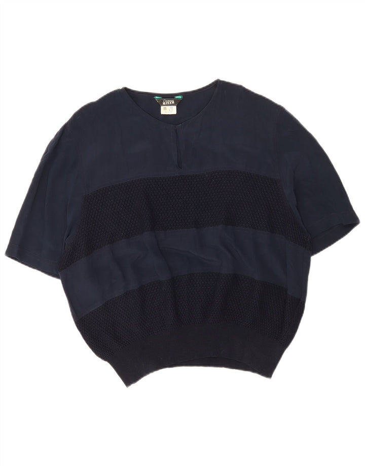 Donna Mizar Damebluse Top IT 50 XL Marineblå Silke