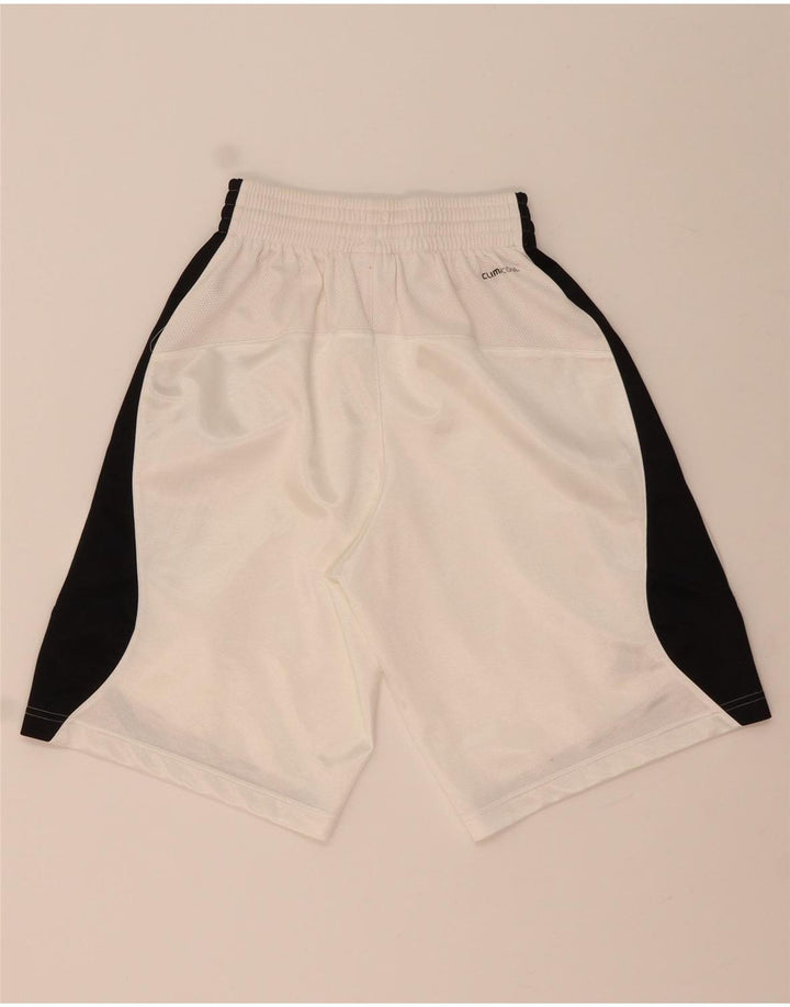Adidas Womens Climacool Sports Shorts UK 4 XS White Colourblock Polyester