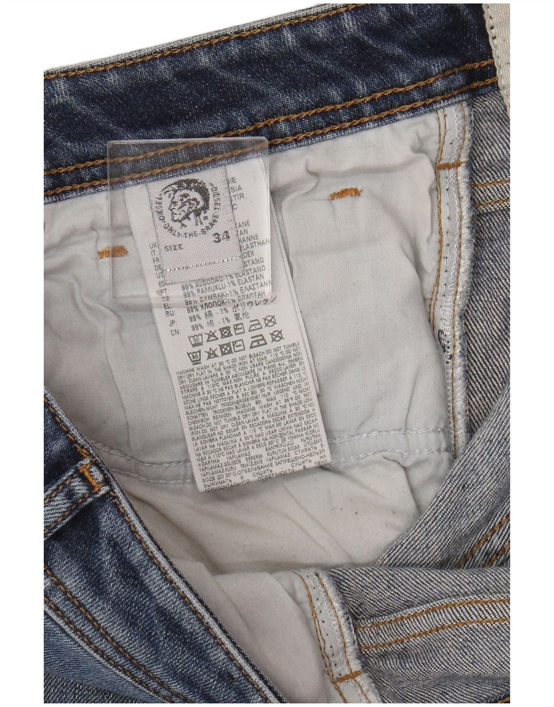 Diesel Herre Bootcut Jeans W34 L34 Blå Bomuld