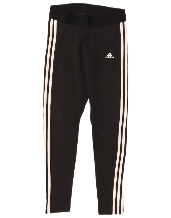 Adidas Womens Regular Fit Leggings UK 8/10 Small Black Bomuld