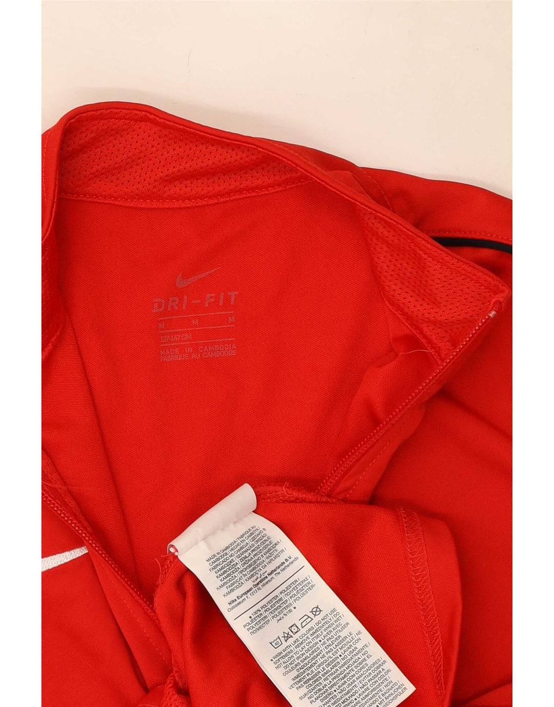 Nike drenge Dri Fit træningsdragt topjakke 10-11 år medium rød polyester
