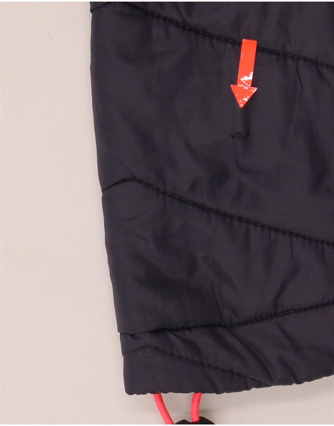 Superdry Polstret hættejakke til kvinder UK 12 Medium Navy Blue Flecked