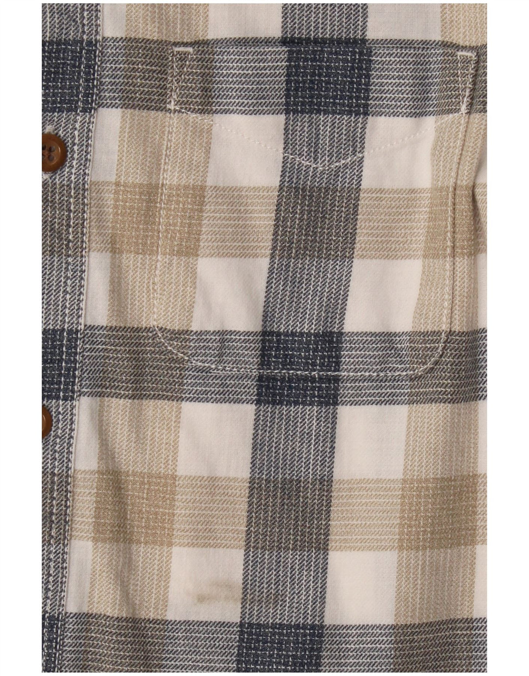 Fat Face Herre Flanelskjorte XS Beige Ternet Bomuld
