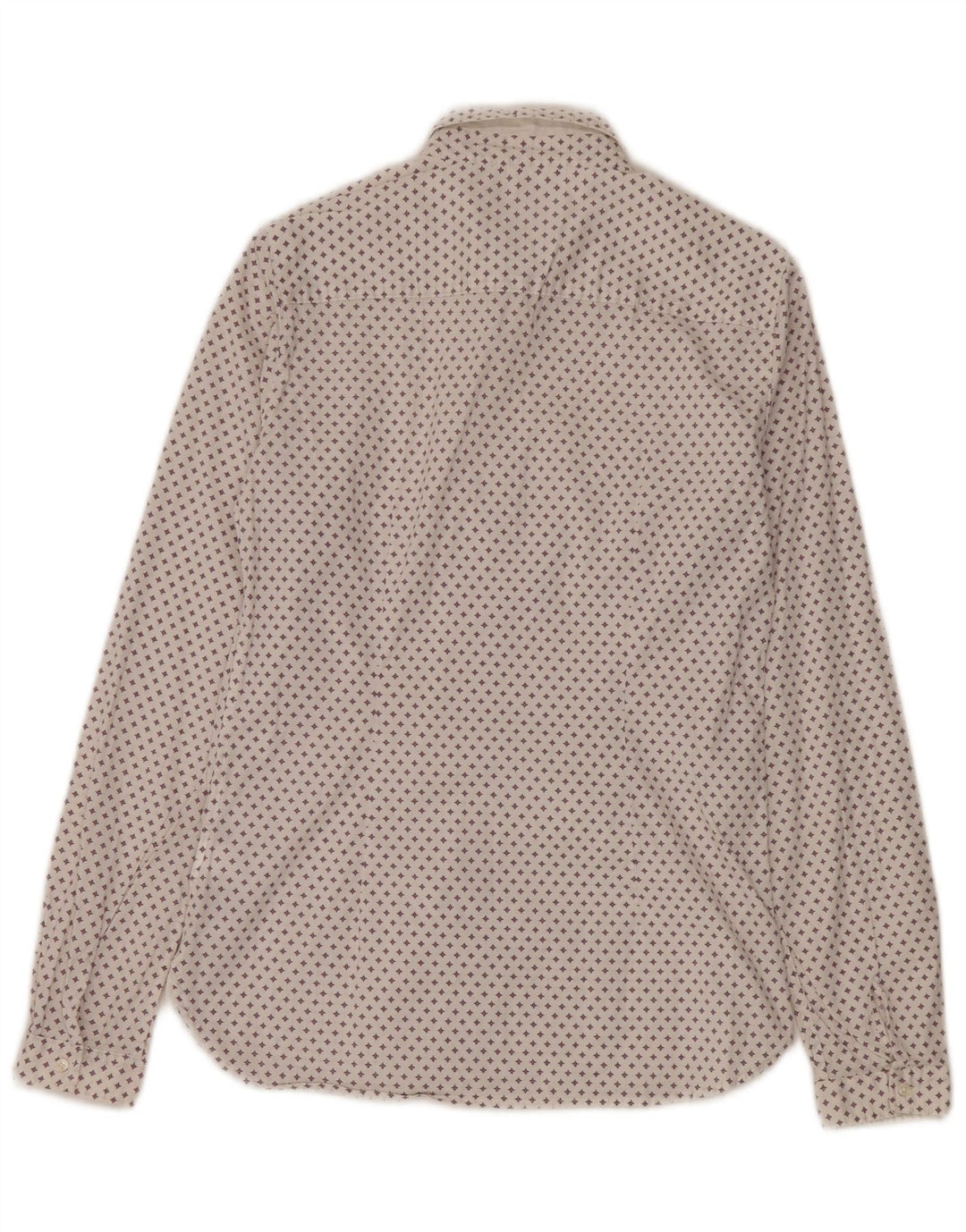 Tommy Hilfiger Kvinder Fitted Abstrakt mønster Skjorte US 4 Small White Bomuld