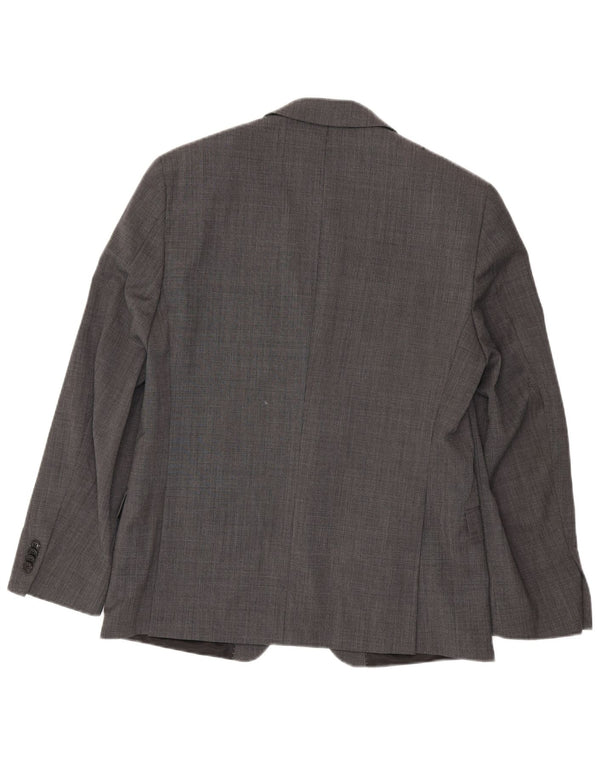 Tommy Hilfiger Herre 2-knaps blazerjakke UK 42 XL Grå ternet uld