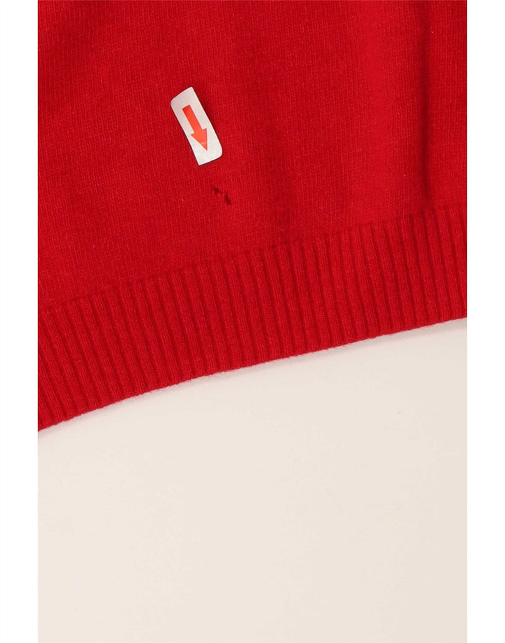 Sergio Tacchini Herre V-hals sweater Large Red Wool