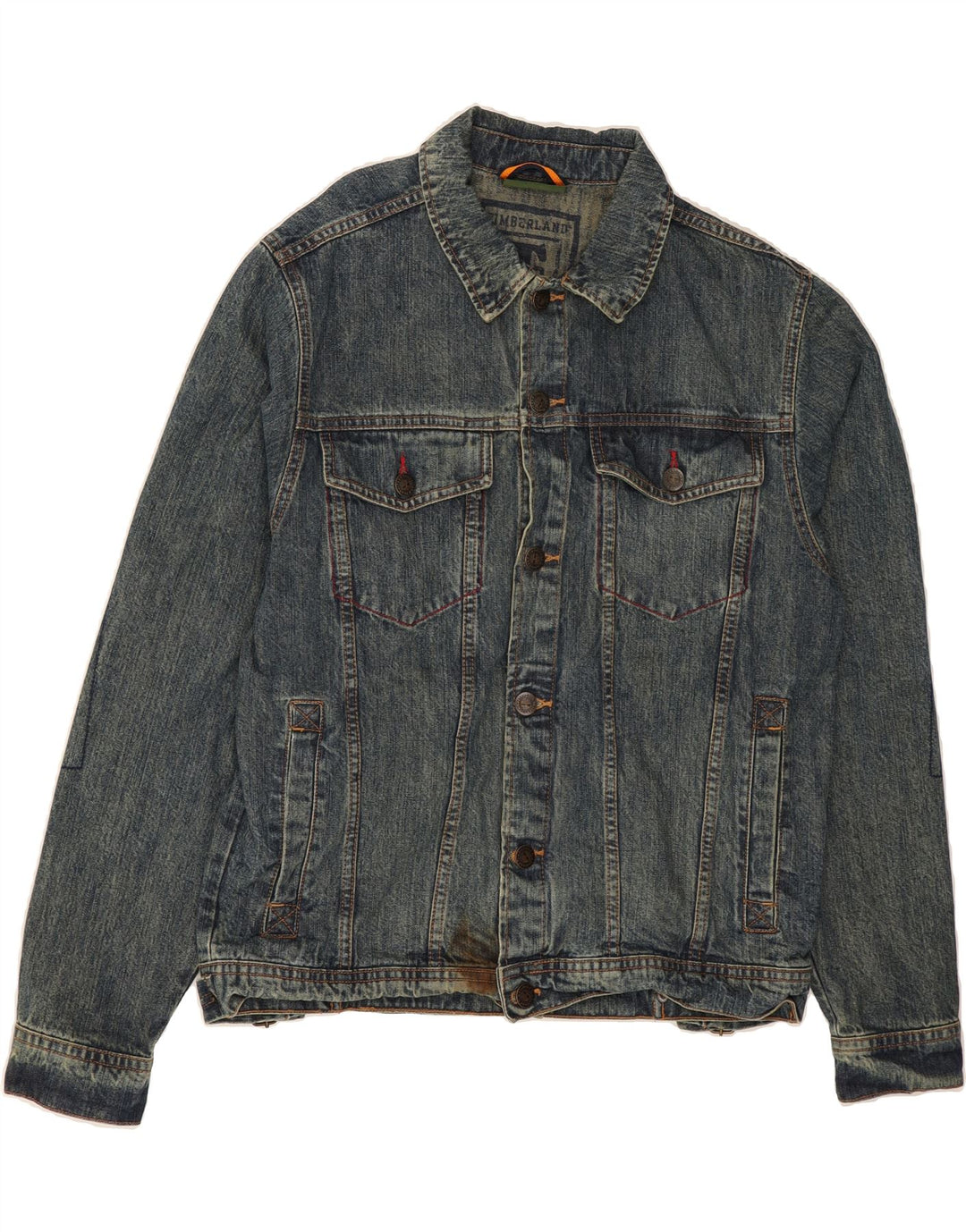 TIMBERLAND Boys Denim Jacket 13-14 Years Blue Vintage Timberland and Second-Hand Timberland from Messina Hembry 