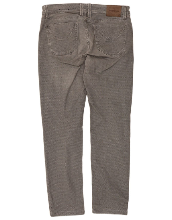 Jeckerson Herre Slim Casual Bukser W34 L29 Grå Bomuld