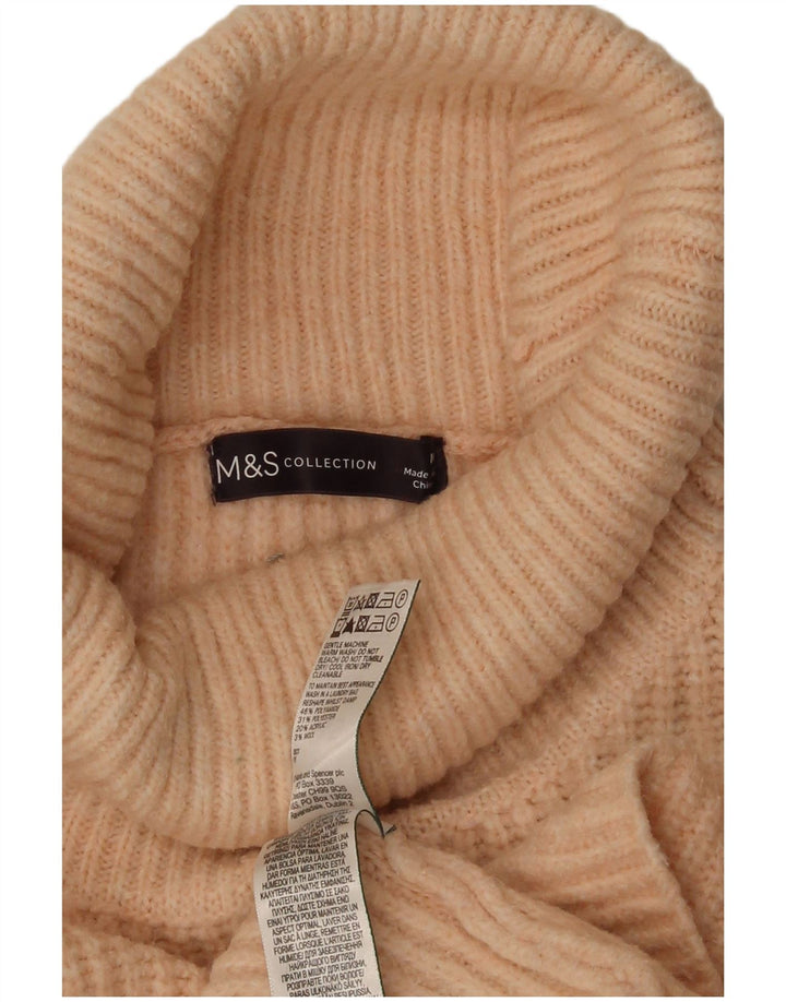 Marks & Spencer Dame Rullehals sweater UK 14 Medium Orange