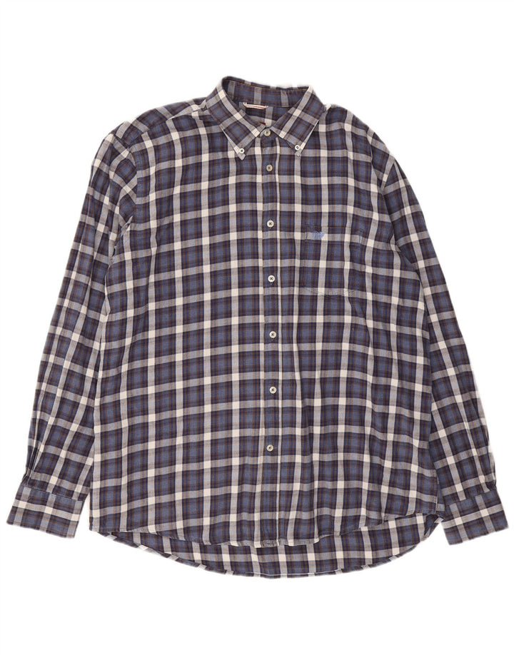 Carrera Herre Regular Fit Flanell Shirt 2XL Navy Blue Check
