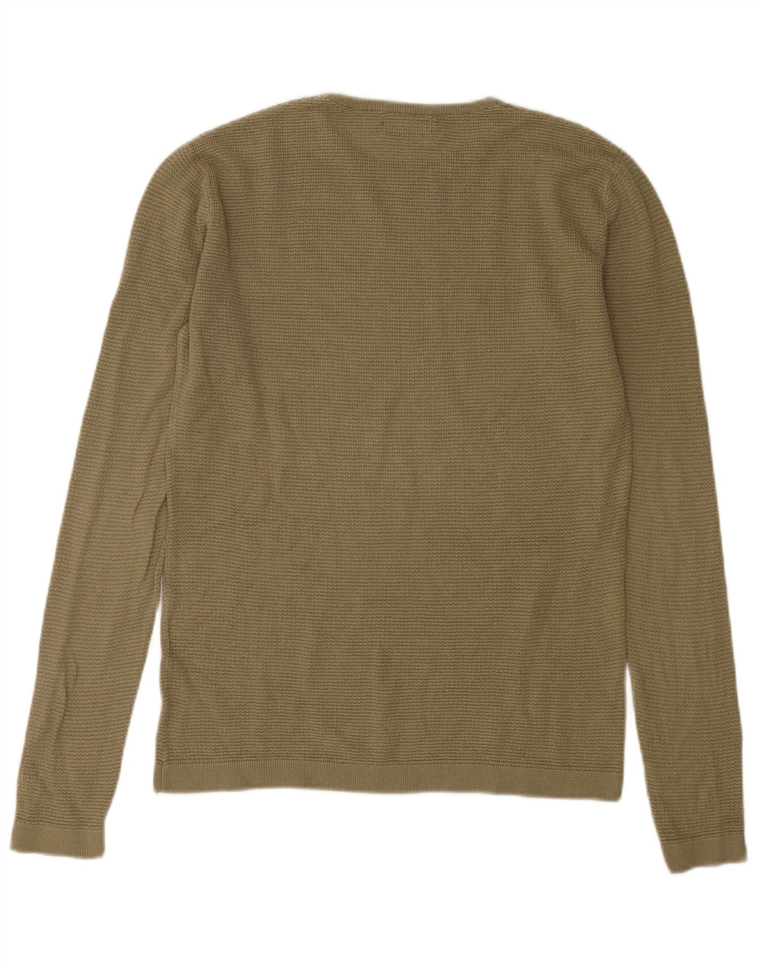 Zara Herre Jumper Sweater med rund hals Medium Khaki