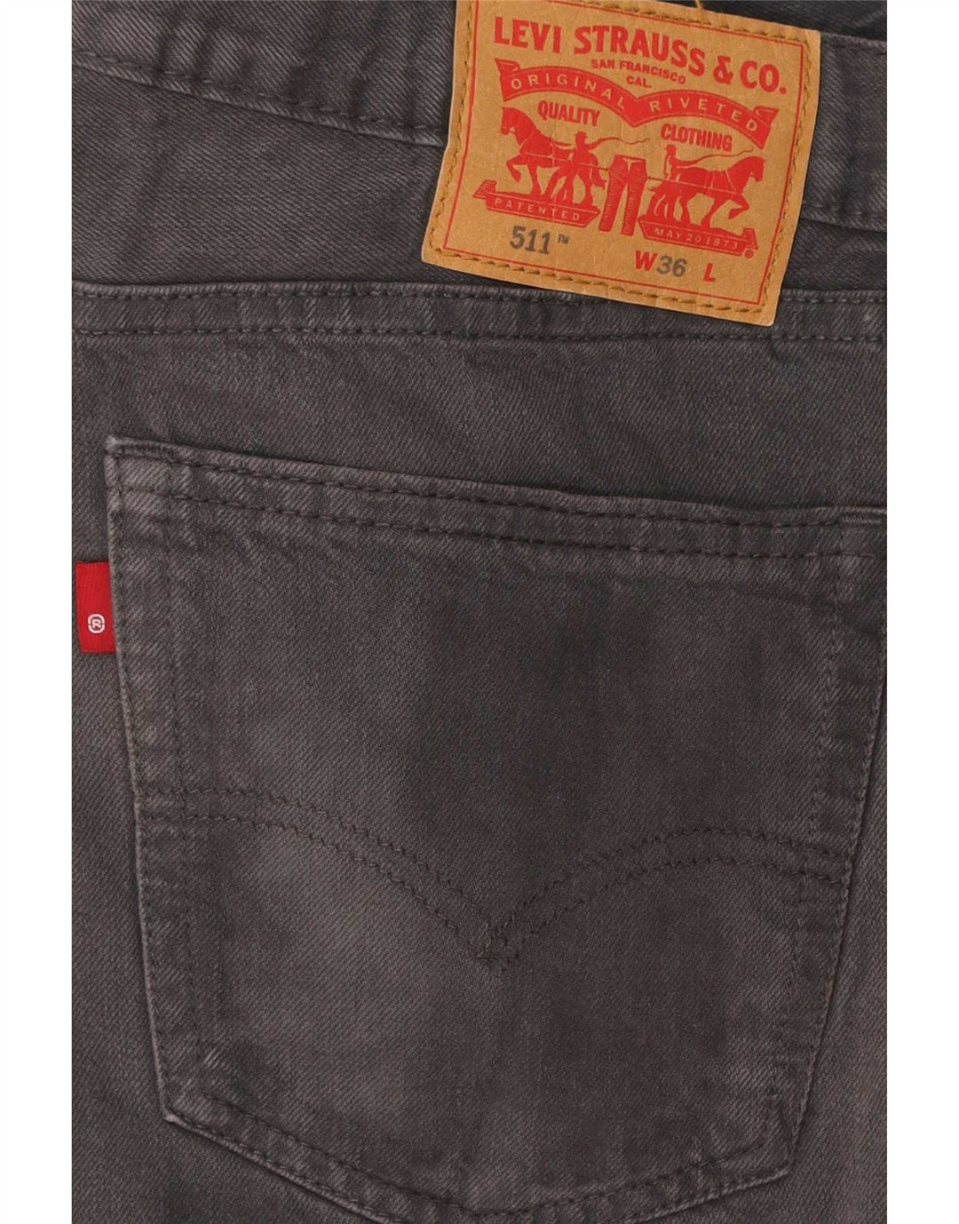 Levi's Herre 511 denimshorts store W36 grå bomuld
