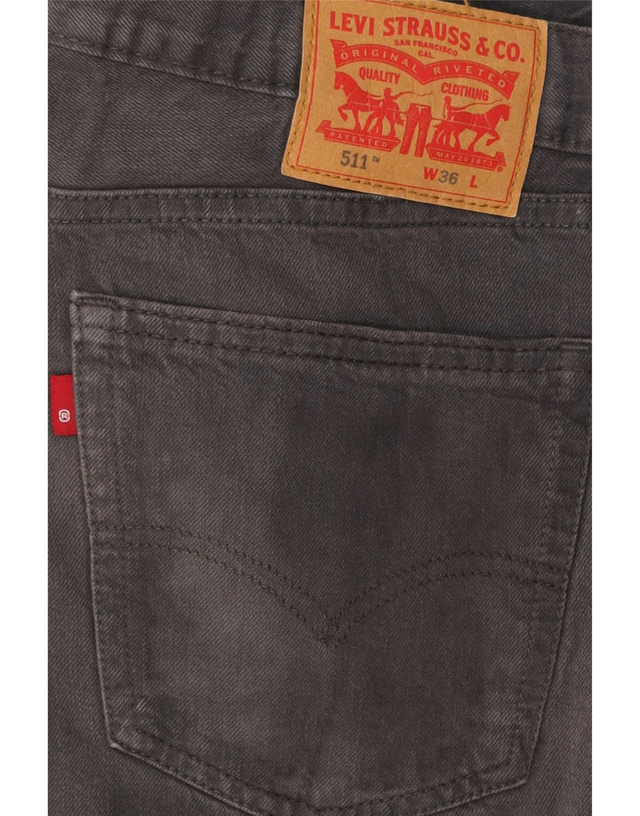 Levi's Herre 511 denimshorts store W36 grå bomuld