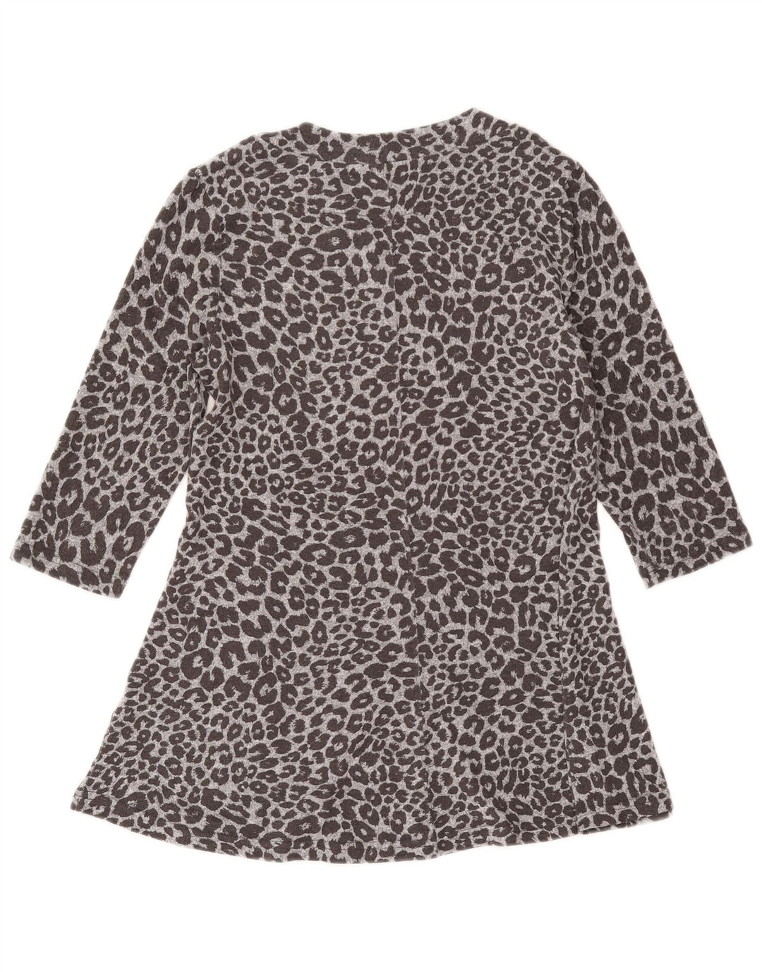 Marks & Spencer Dame A-Line Kjole UK 12 Medium Grey Animal Print