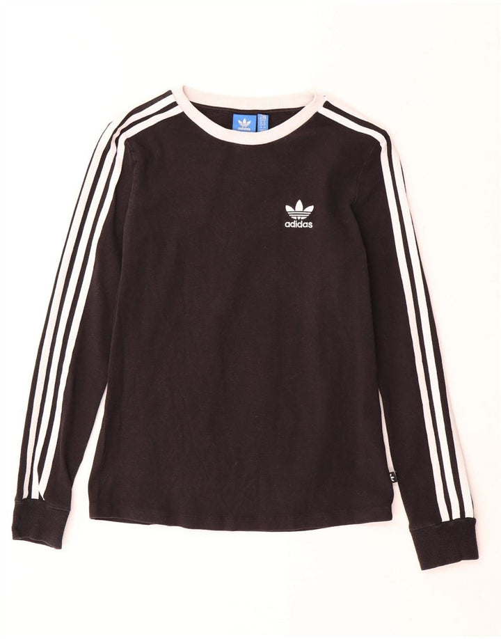 ADIDAS Dametop Langærmet UK 10 Small Black Bomuld