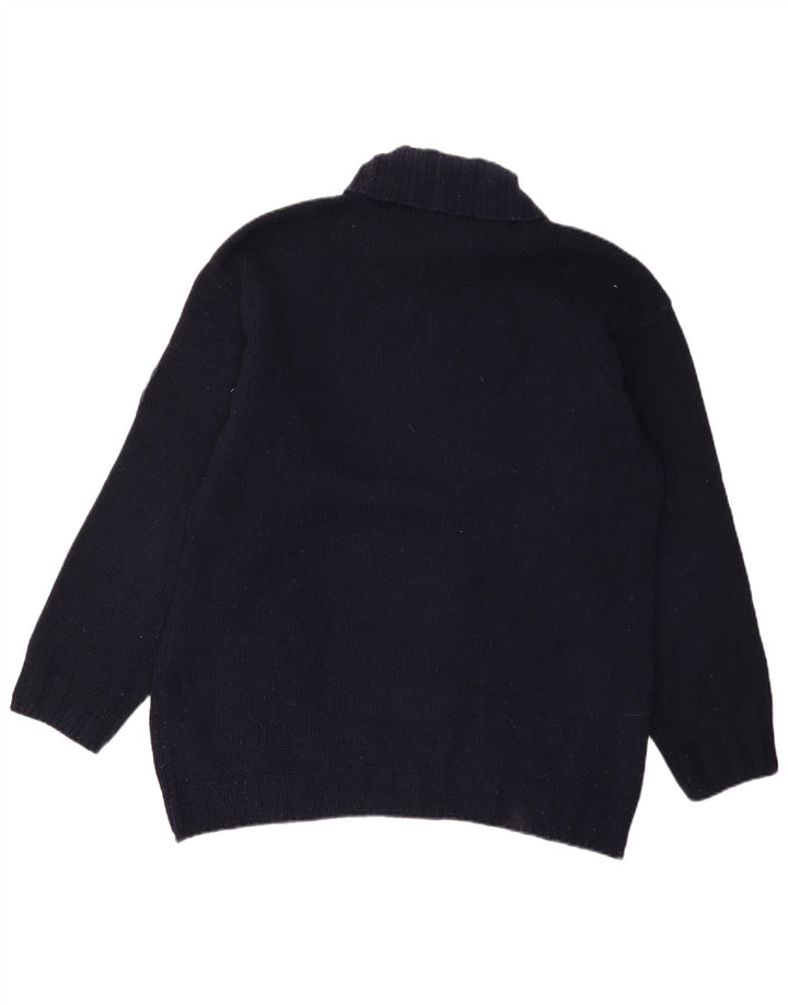 Murphy & Nye Herre rullehals sweater Stor marineblå uld