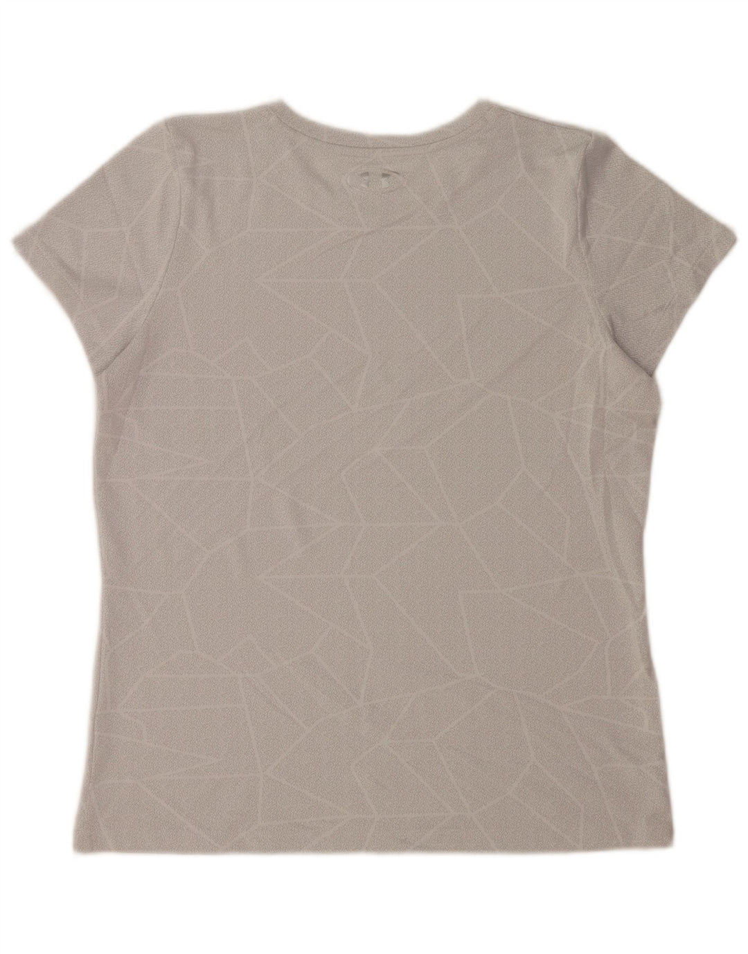 Under Armour Herre Heat Gear T-Shirt Top Stor Grå Geometrisk Polyester