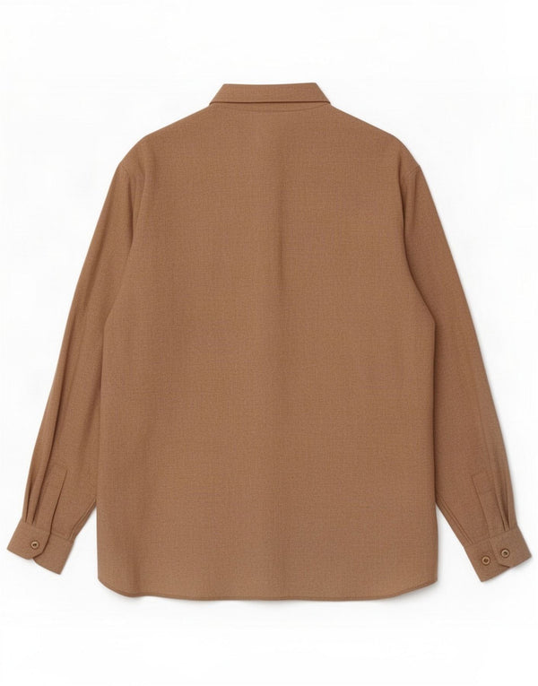 Rodrigo Mens Shirt Size 43 17 XL Beige Wool
