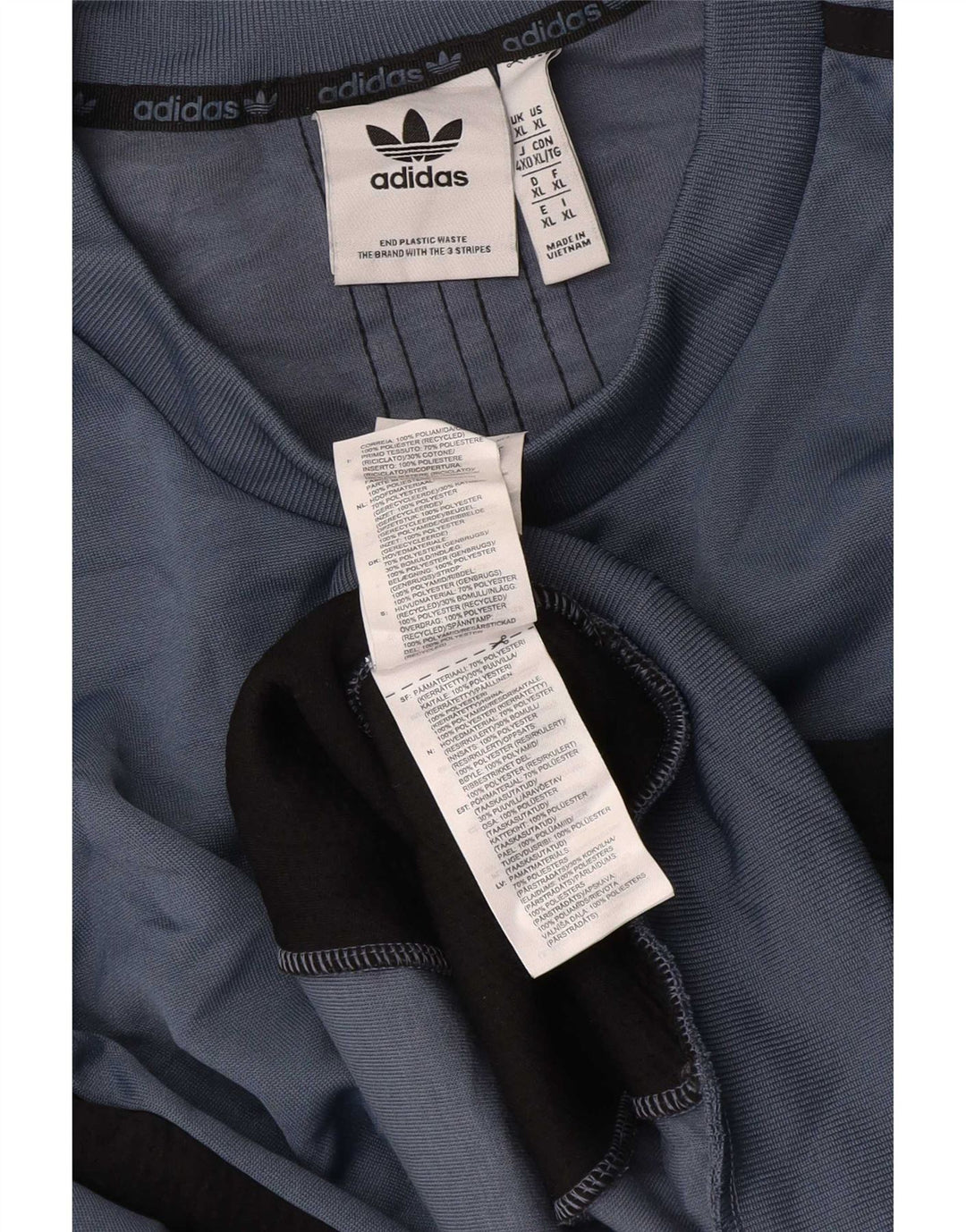 Adidas Herre Sweatshirt Jumper XL Grå Colourblock Polyester