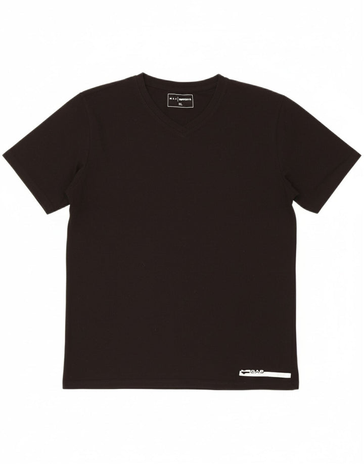 GAS Mens T-Shirt Top XL Black Cotton Vintage Gas and Second-Hand Gas from Messina Hembry 
