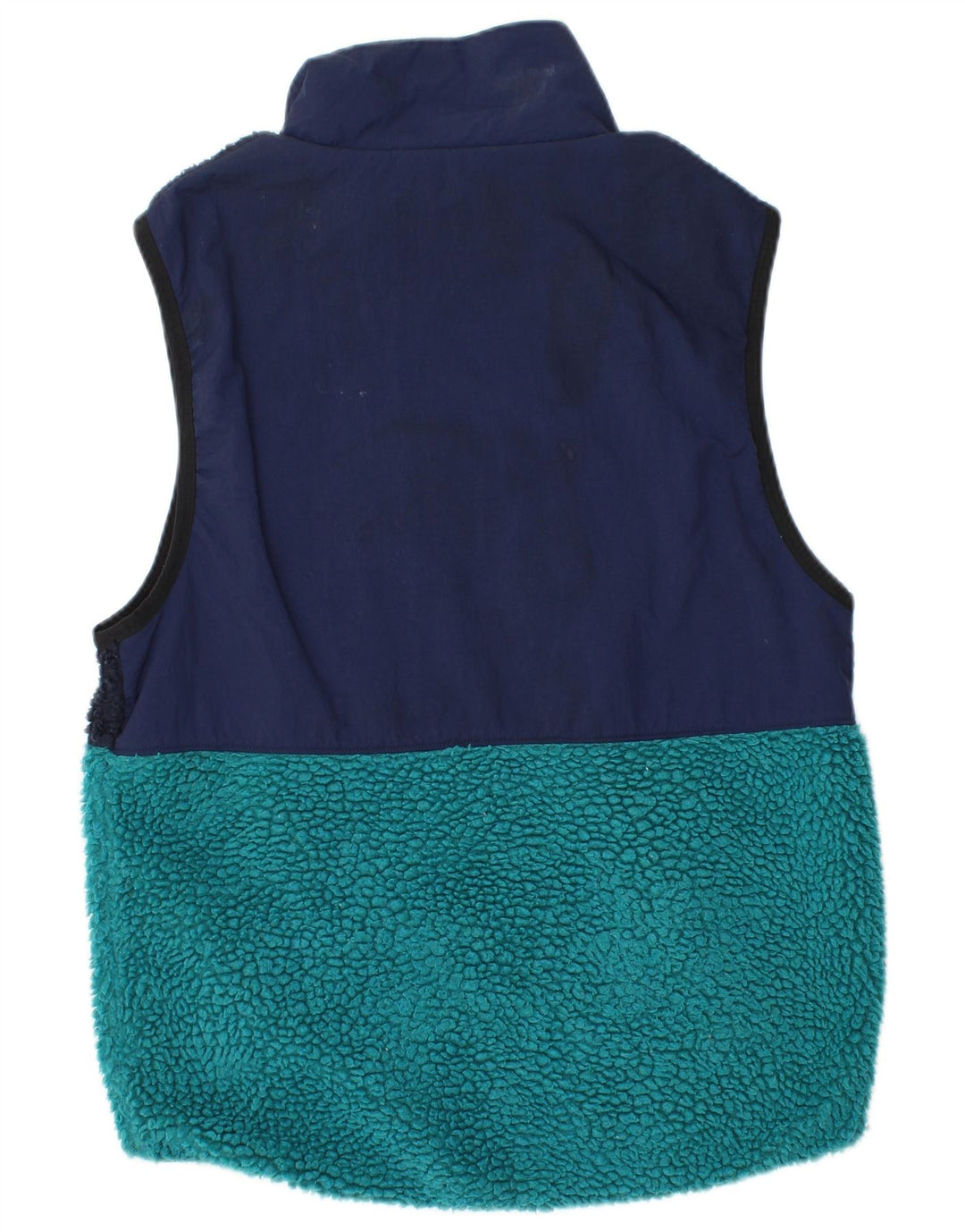 NIKE Herre Fleece Gilet UK 36 Small Navy Blue Colourblock Polyester Sports