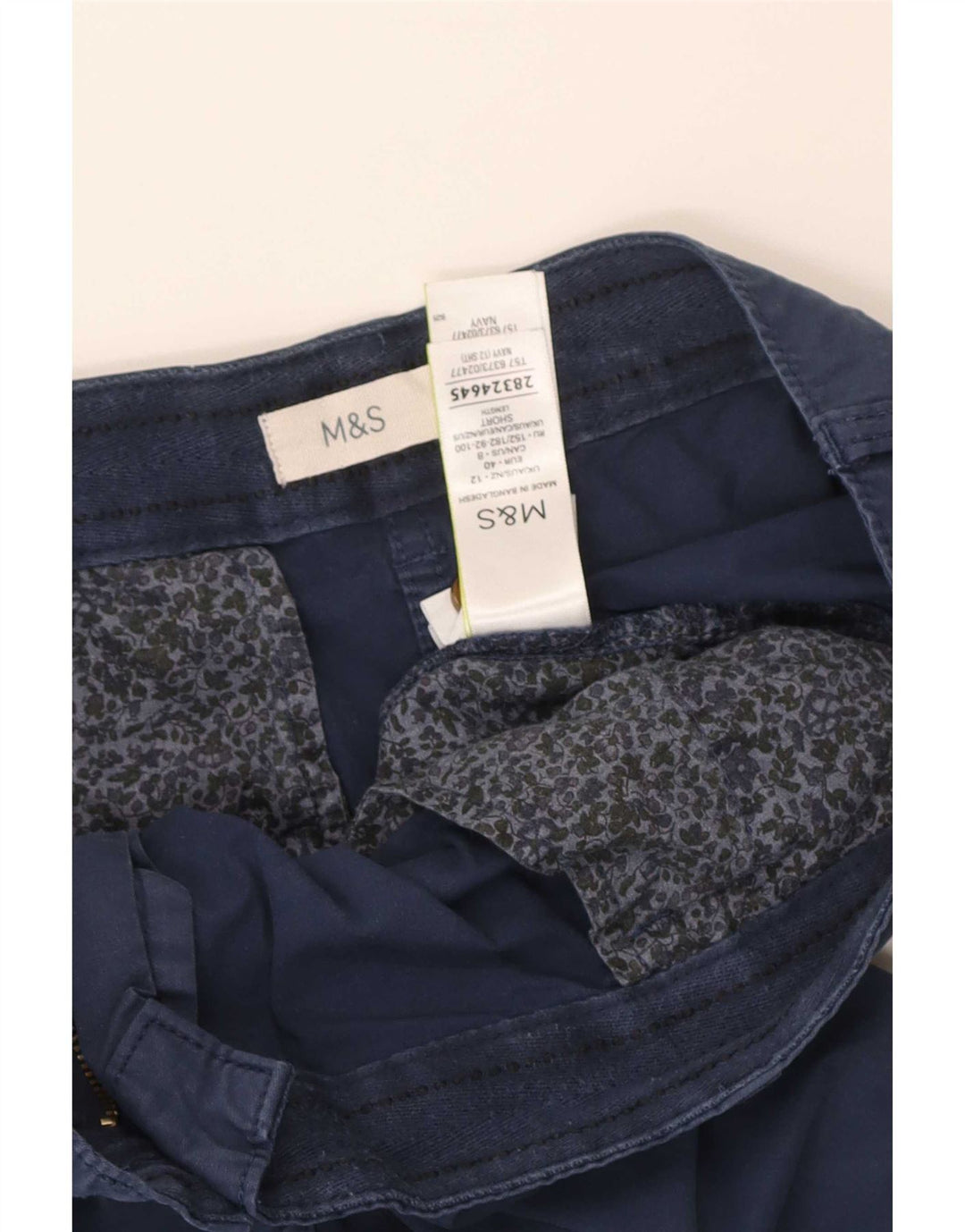 Marks & Spencer Chinobukser til kvinder UK 12 Medium W32 L27 Marineblå