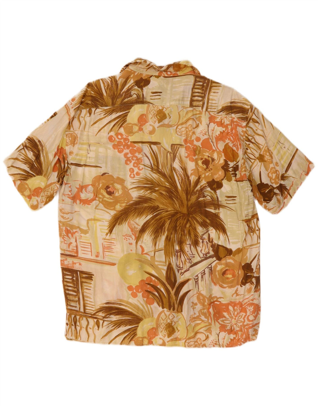 CIAO Kortærmet Herreskjorte Medium Beige Floral