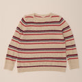ESPRIT Womens Oversized Crew Neck Jumper Sweater UK 16 Large Beige Striped Vintage Esprit and Second-Hand Esprit from Messina Hembry 