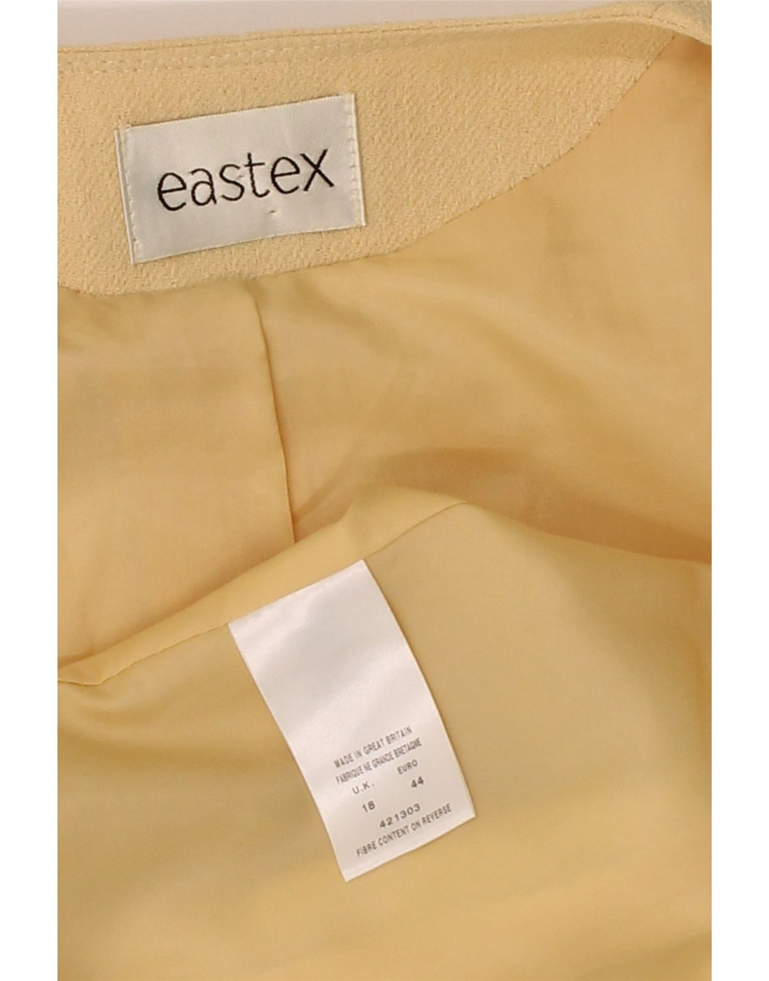 EASTEX Womens 3 Button Blazer Jacket UK 18 XL  Beige Polyester Vintage Eastex and Second-Hand Eastex from Messina Hembry 