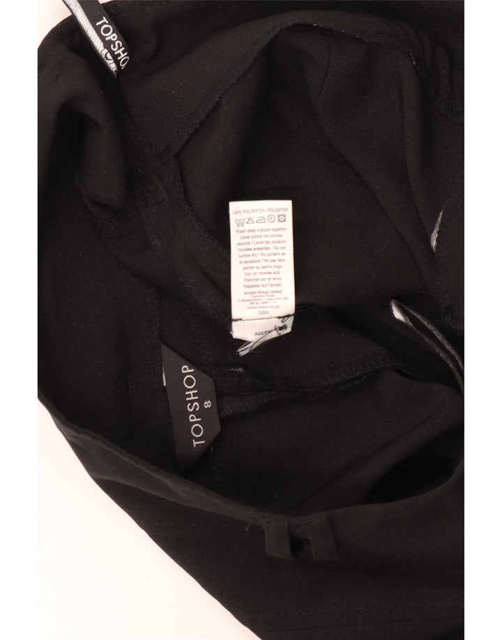 Topshop Dame Bootcut Casual Bukser UK 8 Small W28 L35 Black Polyester