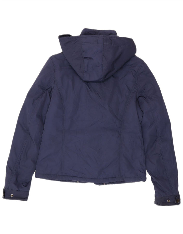 Tommy Hilfiger Dame Hooded Utility Jacket UK 12 Medium Navy Blue