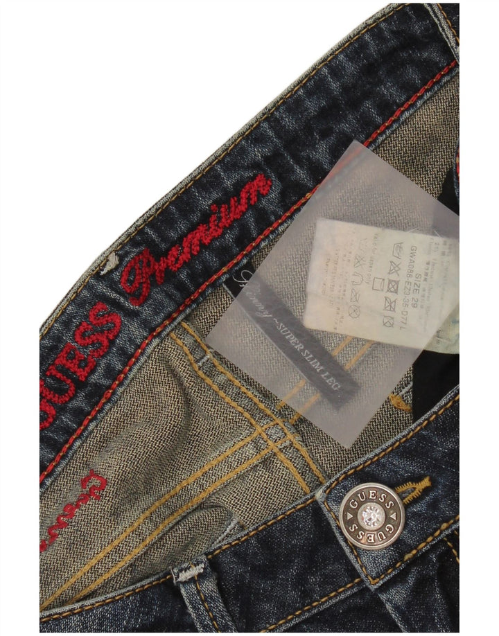 Guess Dame Super Slim Skinny Jeans W29 L32 Blå Bomuld