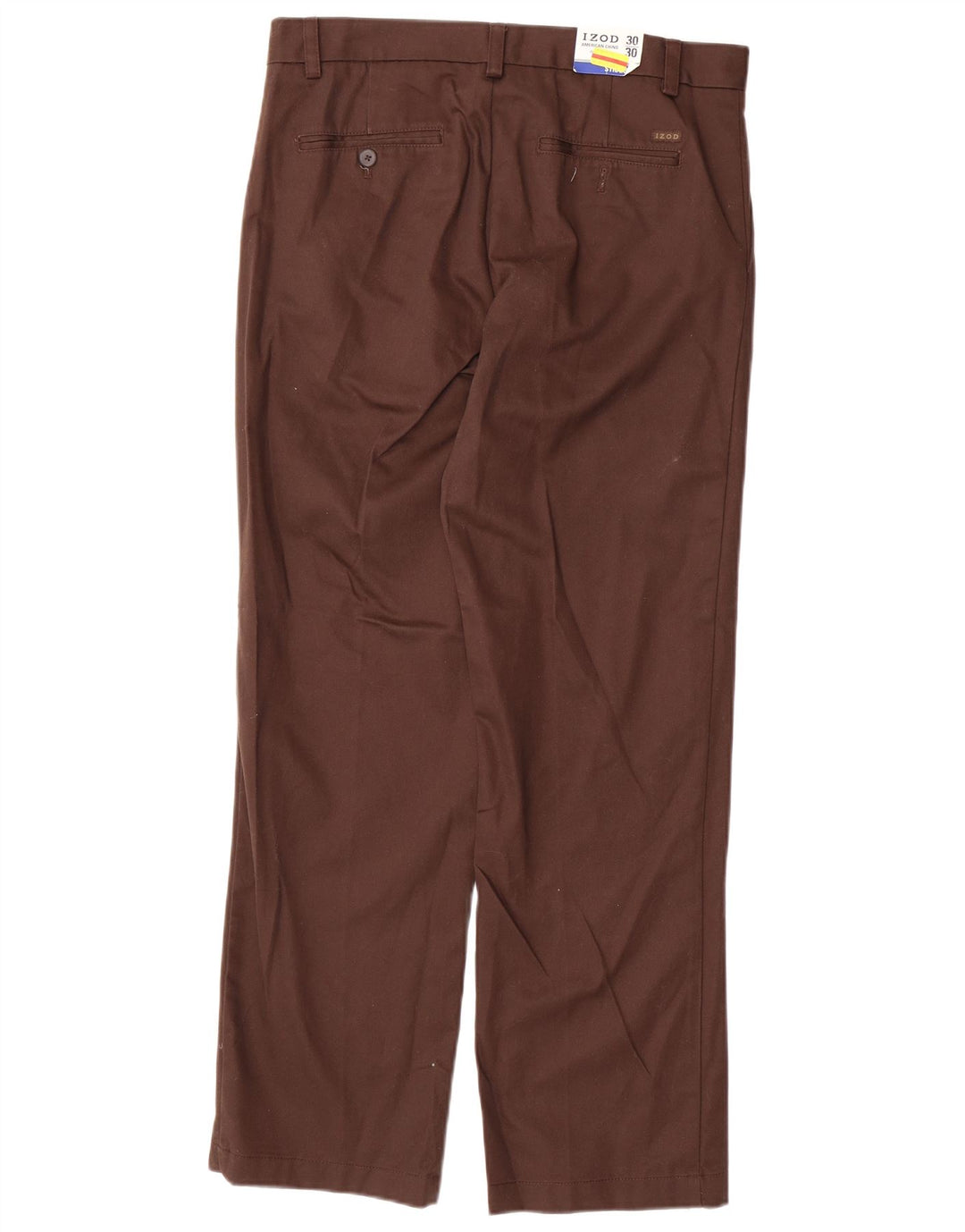 IZOD Straight Chino-bukser til mænd W30 L30 Brun bomuld