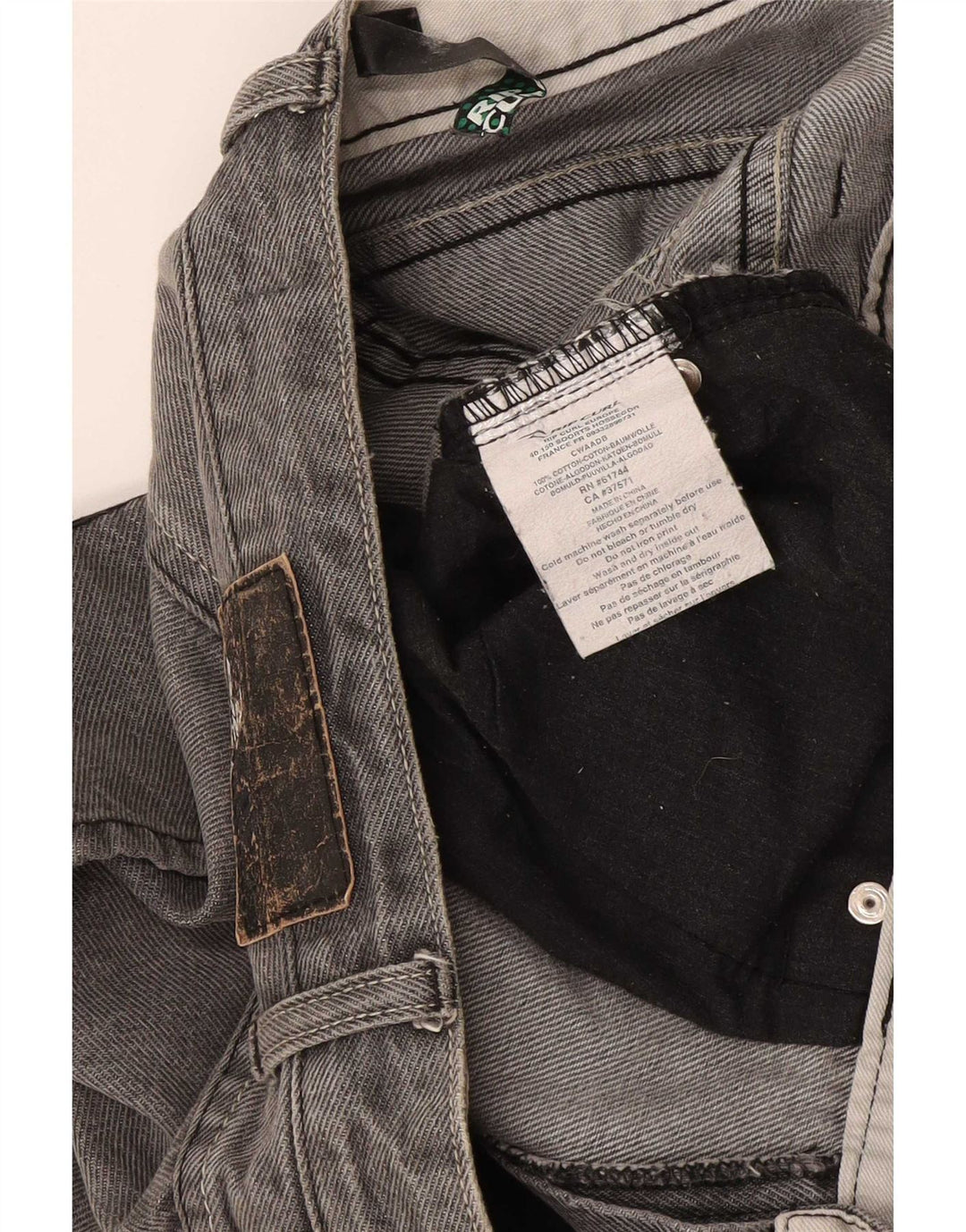 Rip Curl Herre grafiske denimshorts W36 Large Grå Bomuld