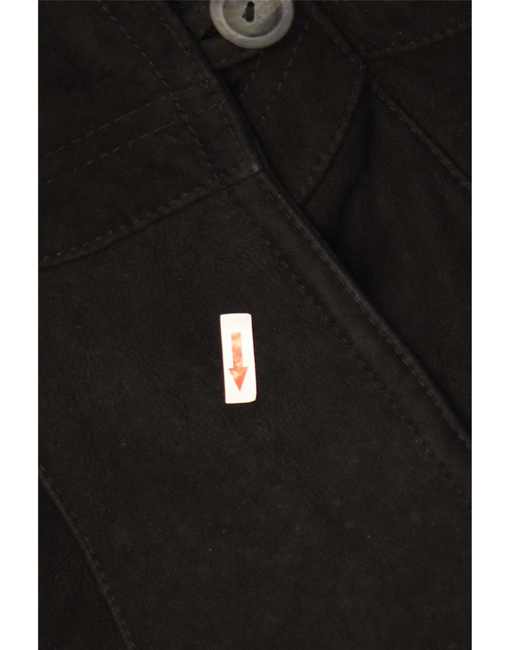 Vintage Dame Oversized Shearling Coat EU 44 XL Sort