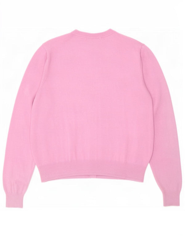 Marks & Spencer Womens Crop Cardigan Sweater UK 18 XL Pink Viscose