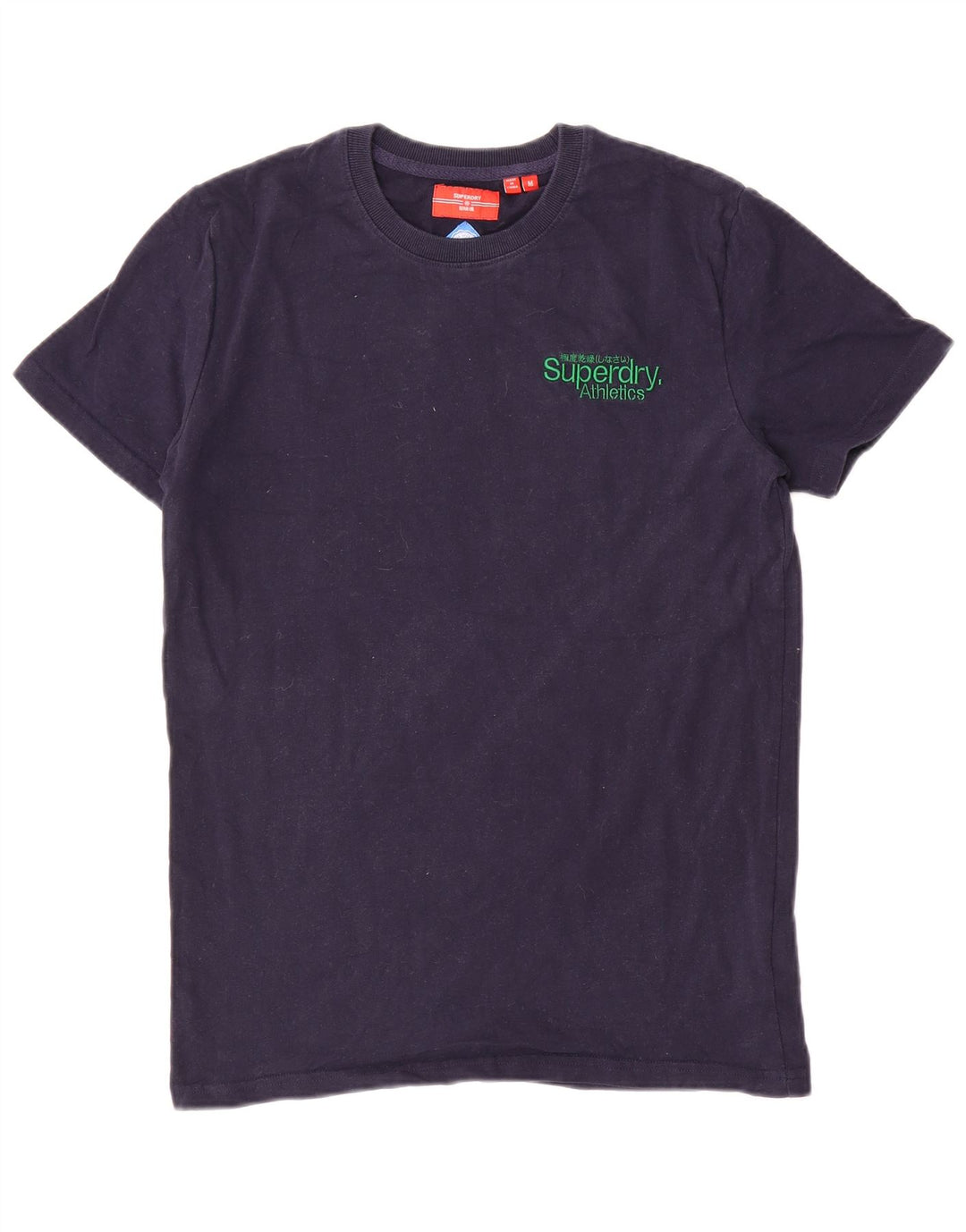 Superdry T-shirt til mænd, medium marineblå bomuld