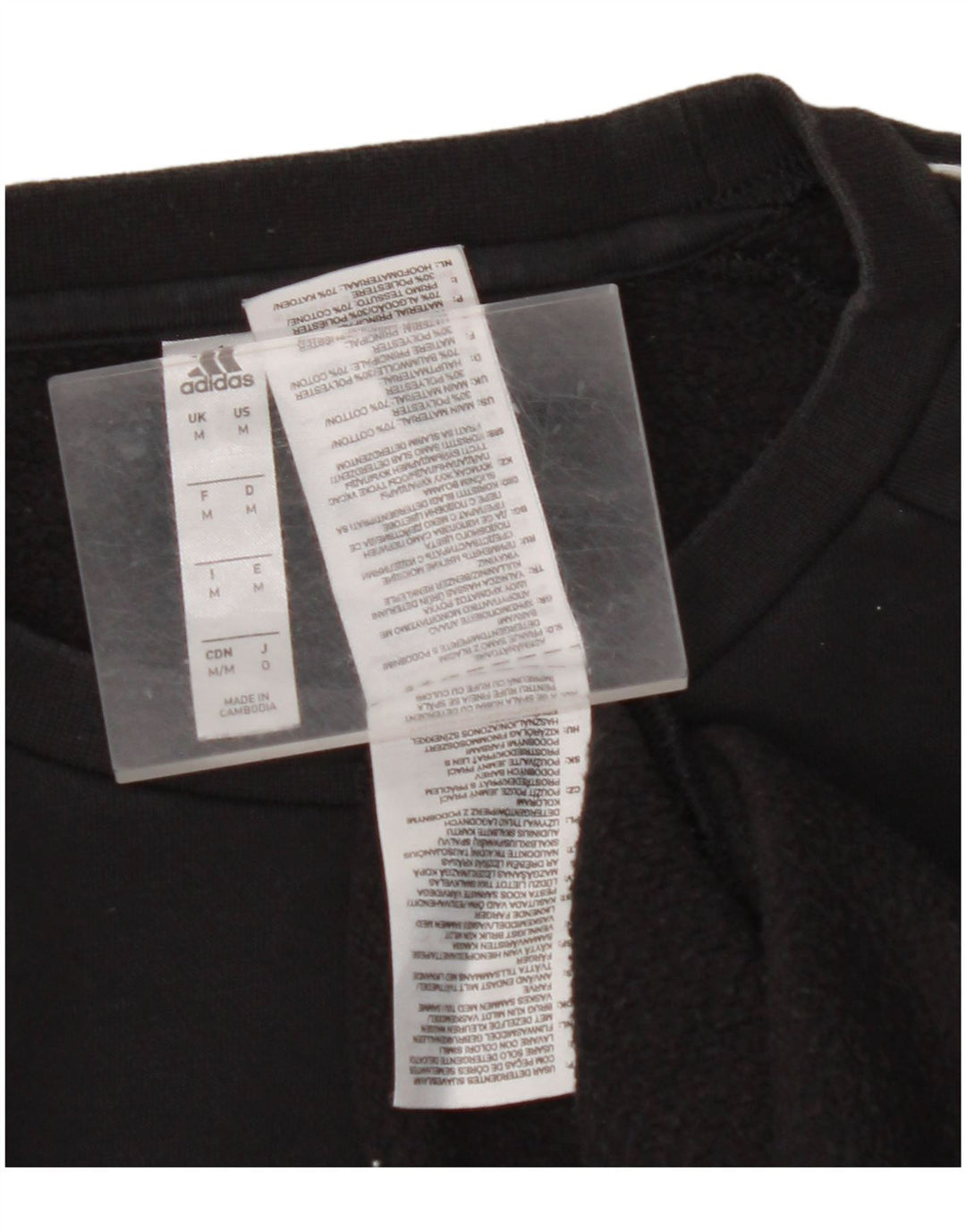 ADIDAS Sweatshirt til mænd Medium Sort bomuld