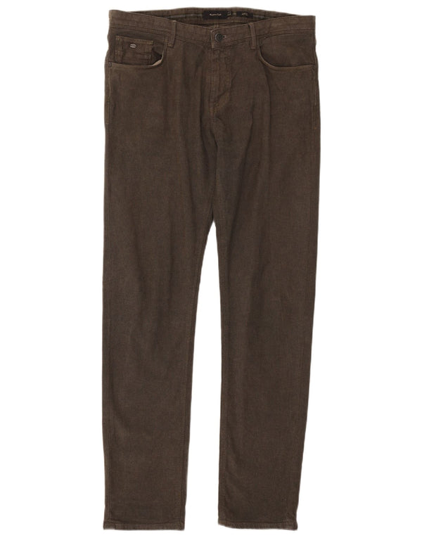 MASSIMO DUTTI Herre Slim Fit Casual Bukser EU 42 Large W32 L31 Grøn