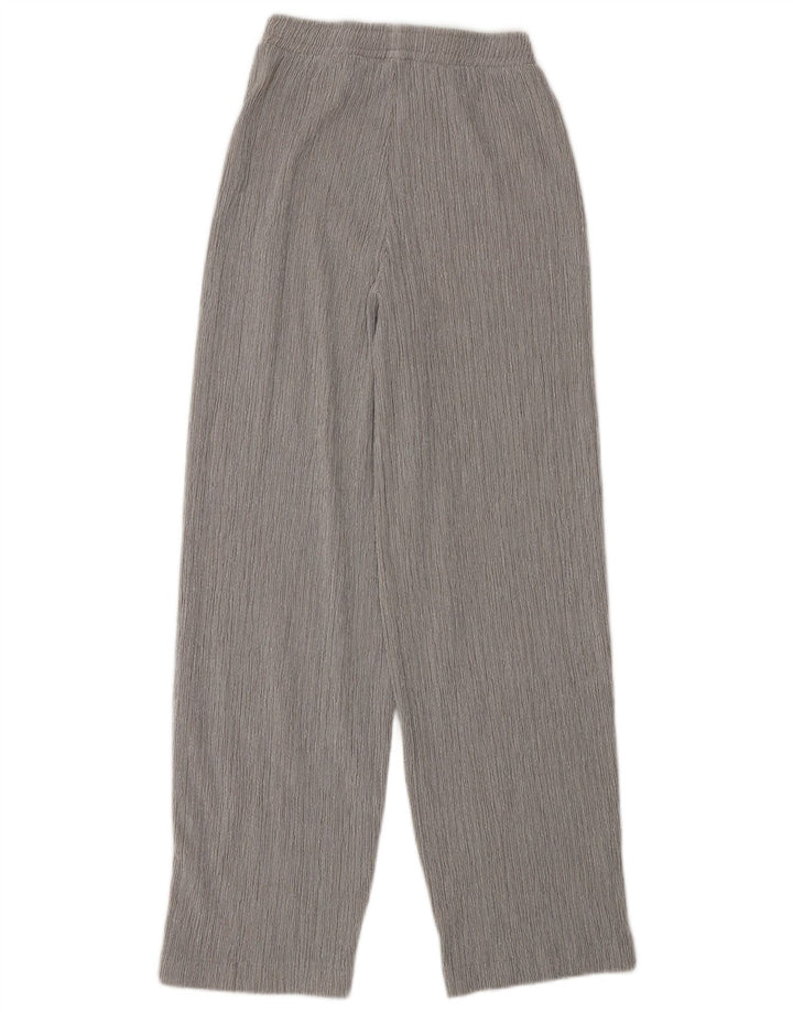 Zara Womens Loose Fit Casual Bukser Små W26 L29 Grå Polyester