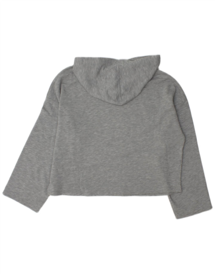 Zara Dame Oversized Hoodie Jumper UK 14 Medium Grey Polyester