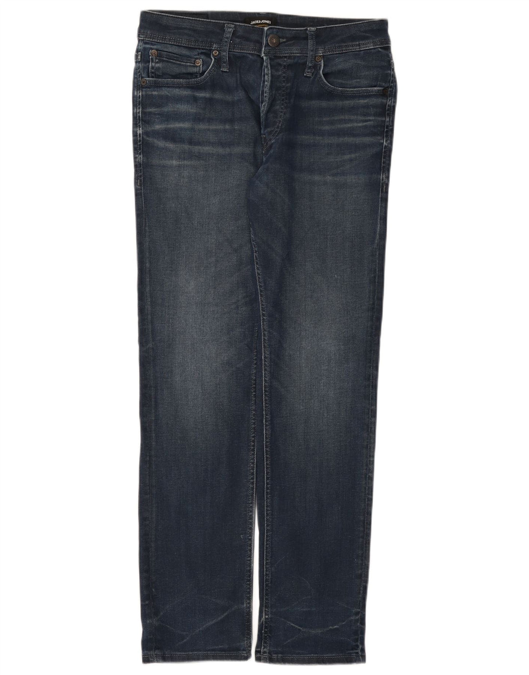Jack & Jones Straight Jeans til mænd W32 L32 Blå Bomuld