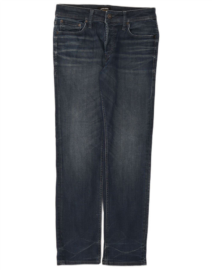 Jack & Jones Straight Jeans til mænd W32 L32 Blå Bomuld
