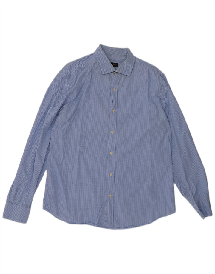 MASSIMO DUTTI Herre Slim Fit Shirt XL Blå Gingham