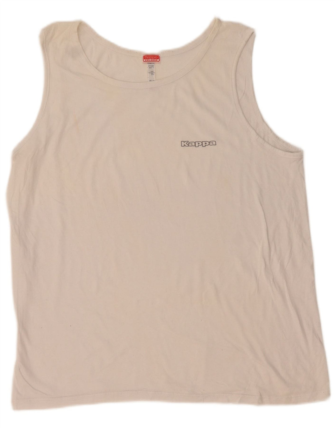 Kappa Herrevest Top 2XL Hvid Bomuld