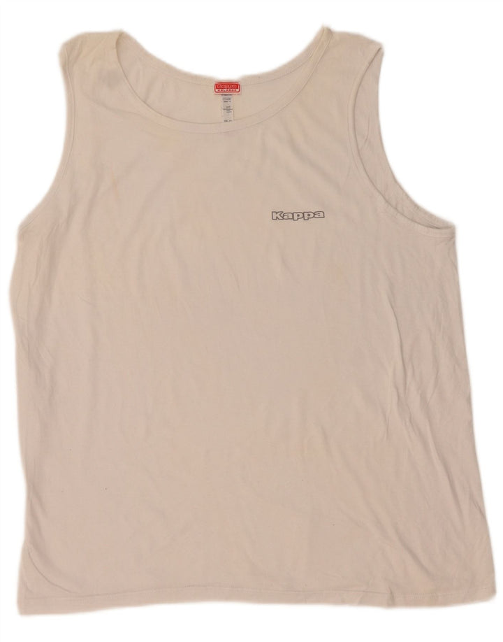 Kappa Herrevest Top 2XL Hvid Bomuld