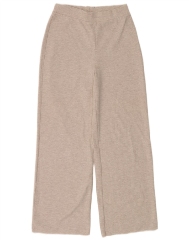 Zara Træningsdragtsbukser til kvinder UK 12 Medium Beige Flecked Polyester