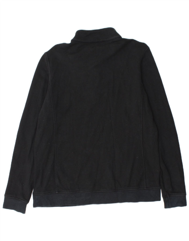 Vineyard Vines Herre Button Neck Sweatshirt Jumper Stor Sort Bomuld