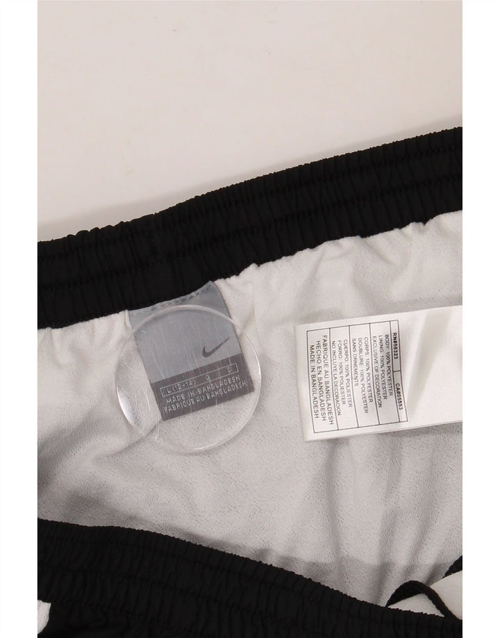 NIKE sportsshorts til kvinder US 12/14 Large Black Colourblock Polyester