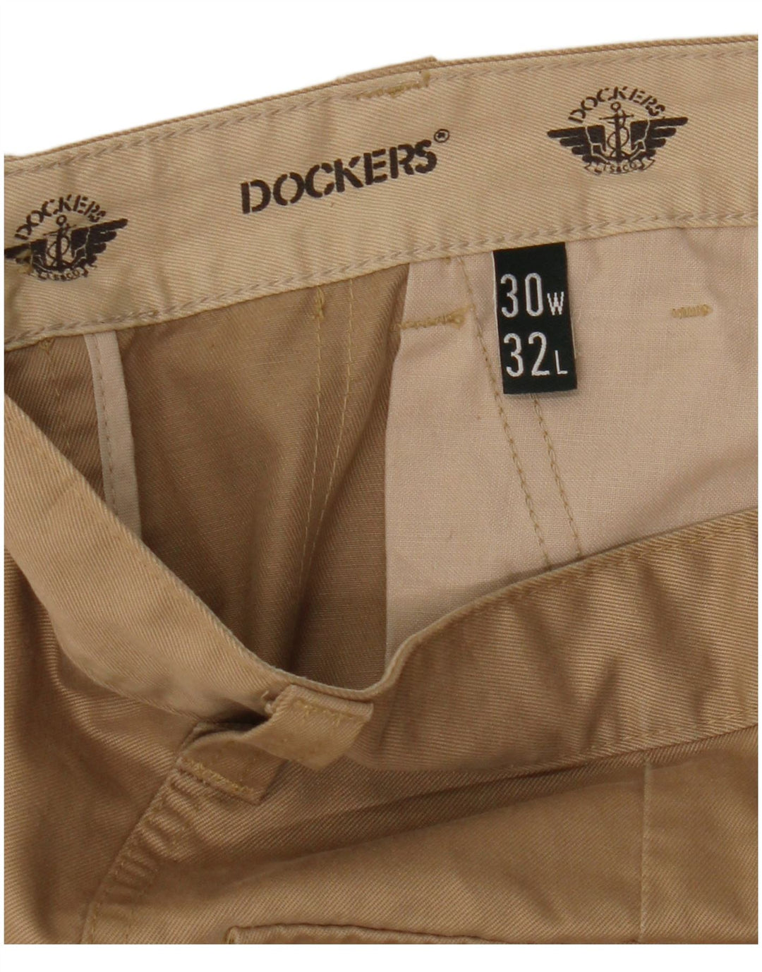 Dockers Straight Cargo bukser til mænd W30 L32 Beige bomuld